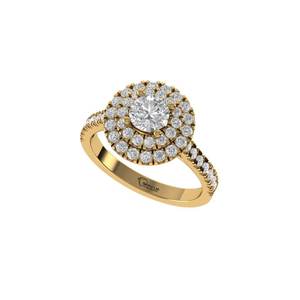 Anillo de Diamante Cultivado en Laboratorio con Corte Redondo de Moda, Plata de Ley 925, Oro de 9K, 14K, 18K, Joyería Fina para Compromiso y Boda para Mujer - Product Image 4