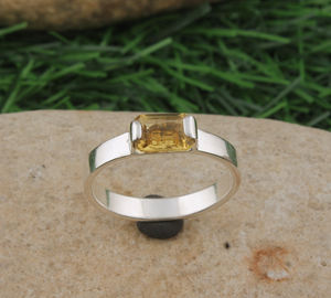 Pendentif en turquoise naturelle, argent sterling 925, bijoux minimalistes, bague simple et délicate en pierre précieuse, bague de mariage pour femme, pierre de naissance de janvier - Product Image 4