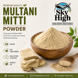 Polvo de Multani Mitti Natural SKYHIGH (Tierra de Fuller), Polvo de Arcilla de Grado Cosmético de Gujarat - Product Image 1