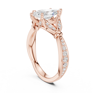 Anillo de Compromiso de Moda con Diamante Cultivado en Laboratorio IGI de Corte Marquesa de 1.50CT, Color E, Claridad VS1, Oro Amarillo de 14K, Diseño Aries Jewel - Product Image 3