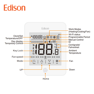 Regulador de temperatura de aire acondicionado portátil para el hogar 2025, termostato de refrigeración inteligente, <span class=keywords><strong>Control</strong></span> de ventilador, PVC Flexible, HVAC, escuela, Hospital - Product Image 2