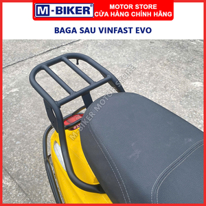 Porte-bagages arrière tubulaire M-Biker VinFast Motio en acier noir mat, durable, pour usage commercial - Product Image 3