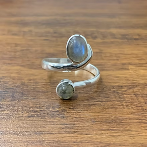 Anti tarnish 925 Silver <b>Labradorite</b> Gemstone <b>Ring</b> for Unisex Fine Jewellery Everyday Wear & Any Occasion Wear - Product Image 2
