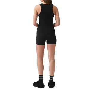 Camiseta sin mangas de algodón/spandex acanalada, transpirable, de secado rápido y ecológica para mujer, cuello redondo, corte regular, ideal para verano. - Product Image 6