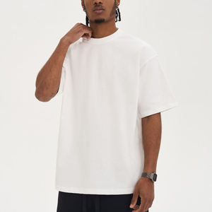 Camiseta Oversize de Corte Cuadrado para Hombre, 300g, de Tejido Grueso y Cuello Ancho, Ajuste Holgado y Sólido - Product Image 3