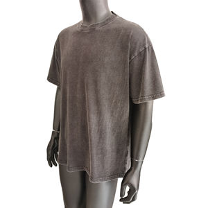 Camiseta de Estilo Urbano con Hombros Caídos, Corte Cuadrado, Personalizada, de Alta Calidad, para Hombre, Tallas Grandes, 100% Algodón, Transpirable, con Estampado Fotográfico, en Oferta - Product Image 4