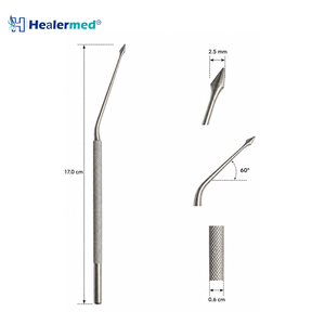 Bisturí de mirringotomía 60 °   Instrumento Quirúrgico ENT con Punta Angulada Estrecha de 2.5mm |   Instrumentos Healermed - Product Image 5