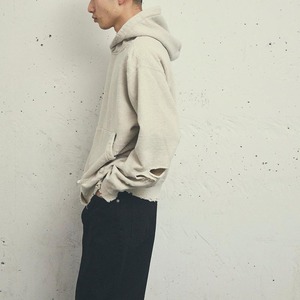 Fabricant OEM de sweats à capuche streetwear - Sweat à capuche personnalisé en coton surdimensionné, délavé à l'acide et à ourlet brut vieilli, style hip-hop - Product Image 3