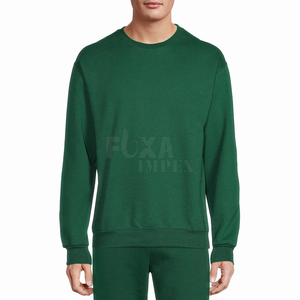 Échantillon gratuit de sweatshirt ras du cou à manches longues pour hommes doublé polaire hiver automne chaud pull décontracté élégant vêtements confortables vente - Product Image 1