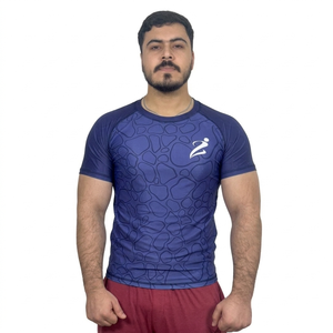 เสื้อแรชการ์ดผู้ชาย ระบายอากาศ แห้งเร็ว ป้องกันรังสียูวี UPF50 รับสกรีนโลโก้ สำหรับฝึกซ้อม ต่อสู้ ว่ายน้ำ - Product Image 4