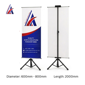 Support de bannière double face de qualité supérieure, trépied 600mm 800mm x 2000mm, pour événements et bureaux - Product Image 5