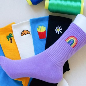 Custom Embroidery Design <b>Socks</b> with Customized logo Knitted Anti-Bacterial Breathable Men's <b>Winter</b> Daily Wear Regular Style - Product Image 5
