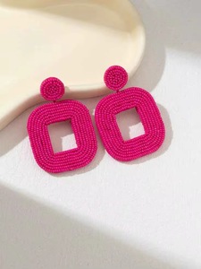 Colorful Seed Beads <b>Earrings</b> Handmade Boho Chic Fashion Jewelry Stylish Beaded Seed Beads <b>Earrings</b> Trendy Women - Product Image 5