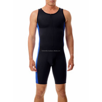 Setelan Selancar Universal Pria dan Wanita Hitam dan Biru Tebal 3MM, Tahan Dingin dan Setelan Selam Snorkeling.