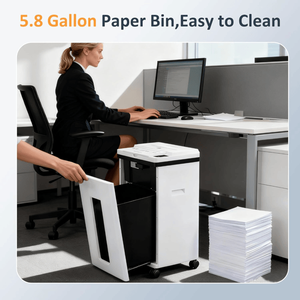 Déchiqueteuse de papier commerciale à alimentation automatique 200 feuilles, 40 min non-stop, usage intensif, sécurité P5 ultra pour usage domestique - Product Image 2