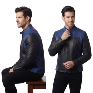 Unisex PU Leather Motorbike <b>Jacket</b> Turn-down Collar Zipper Fashion Leather <b>Jacket</b> Women <b>Men</b> Racer Riding Leather <b>Jacket</b> Unisex - Product Image 5