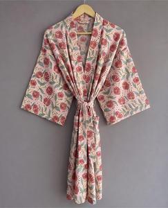 Túnica Larga de Moda para Fiesta, Estilo Playa, con Encaje Frontal Abierto, Estampado Floral, Algodón Kantha, Cuello en V Alto, Casual de Verano - Product Image 3