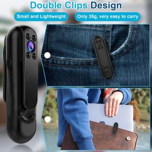 Caméra corporelle HD 1080P, mini caméra corporelle avec détection de mouvement, vision nocturne IR, enregistrement en boucle, caméscope portable miniature - Product Image 4