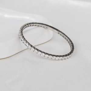 Pulsera de tenis de moissanita con corte brillante redondo para mujer, de plata de ley 925, joyería fina, regalo de boda para novias - Product Image 4