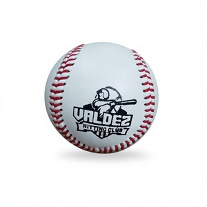 ลูกเบสบอลฝึกซ้อมหนังสีขาว ยี่ห้อ Valdez Hitting Club รุ่น 478521 พร้อมโลโก้แบบกำหนดเอง ลายตะเข็บนูน - Product Image 1