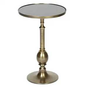 Modern Industrial Z-Shape Tripod <b>Side</b> <b>Table</b> Bronze Metal <b>Round</b> Accent <b>Table</b> Small Minimalist End <b>Table</b> for Small Space Office - Product Image 5