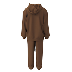 Survêtement décontracté respirant et épais pour hommes et femmes, coupe oversize ample, avec jambes évasées, larges, droites, fuselées, à revers ouverts et ourlet ouvert - Product Image 4