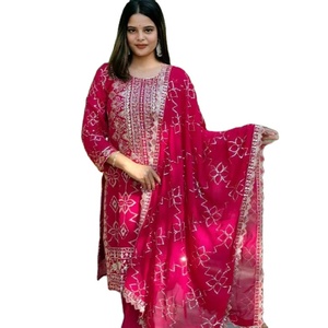 Ladies Special Trending Fancy Elegant Pretty Look Modern Designer New Arrival Embroidered Premium Quality 2025 New Salwar - Product Image 1