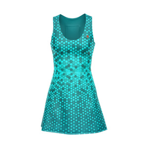 Conjunto de Tenis de Verano para Mujer con Estampado Personalizado, Vestido Deportivo sin Mangas con Logotipo Frontal, Secado Rápido, Absorción de Humedad, Falda Transpirable - Product Image 5