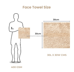 350 GSM Soft Cotton <b>Face</b> Towels Bulk OEM Custom Embroidery Logo Quick Dry Gym Sports Spa Hotel Towels Wholesale Supplier - Product Image 2
