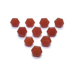 Piedras Preciosas Sueltas de Cornalina Natural, Corte Hexagonal, 6-15MM, para Anillos y Colgantes, Lote de Piedras Sueltas de Alta Calidad para Joyería - Product Image 1