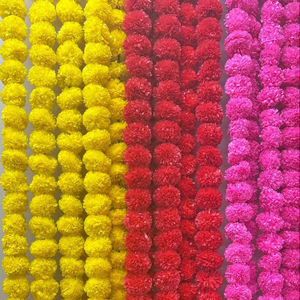 Indian <b>gold</b> Garland Artificial Flowers for Wedding Party Diwali Mexican Day Haldi Mehndi Wedding Decorations Party <b>Strings</b> - Product Image 1