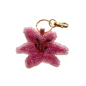 Handcrafted Multicolor Seed Beads <b>Keyring</b> with Embroidery Artwork Beautiful Handmade Glass Beads Embroidery <b>Charm</b> Keychain - Product Image 1