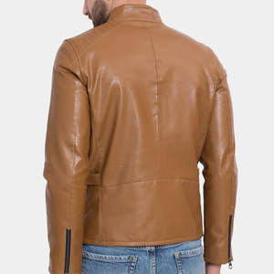 Genuine Sheep Skin Leather <b>Jacket</b> Men <b>Slim</b> <b>Fit</b> Short Coat Men Fashion Men's Leather <b>Jacket</b> - Product Image 4