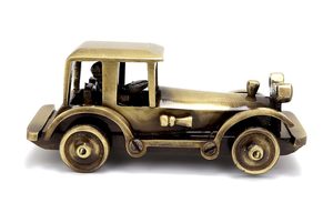 Figura Decorativa de Coche Antiguo de Latón, Estatua Decorativa para el Hogar, Oficina, Decoración de Mesa y Exhibición Coleccionable - Product Image 2
