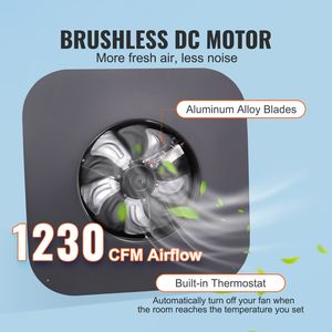 Ventilatore Solare da Soffitta 42W, 2800 CFM, Grande Flusso d'Aria, Resistente alle Intemperie, Silenzioso, Adattatore Intelligente 110V - Product Image 3