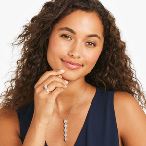 Collar de Lujo para Mujer con Moissanita y Cadena Fina, Colgante de Plata de Ley 925 Sólida, Joyería con Brillo Similar al de Diamantes, Regalo - Product Image 5