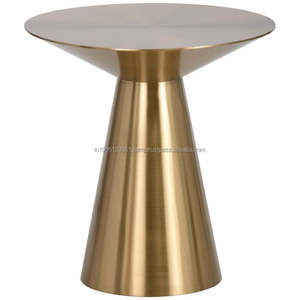 Gran oferta, nuevo diseño, mesa auxiliar dorada, mesa auxiliar redonda moderna de acero inoxidable dorado, mesa de Metal decorativa para el hogar, venta al por mayor - Product Image 1