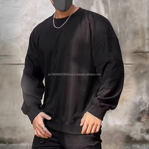 Nouveautés d'automne Sweat-shirts à col rond en molleton français personnalisé avec patchwork Sweat-shirts et sweats à capuche pour hommes - Product Image 3