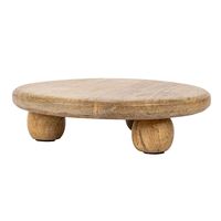 Support de présentation rond décoratif en bois d'acacia, écologique, non toxique, fait à la main, passe au lave-vaisselle