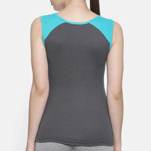 Women's Plus Size Solid Breathable Cotton/Bamboo Fiber Tank <b>Tops</b> Casual Crew Neck Vest Embroidery Summer Exercise - Product Image 4