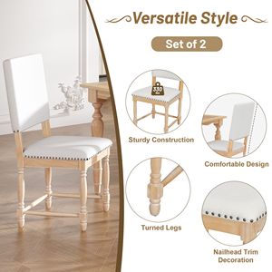 Set da Pranzo Vintage Tradizionale 7 Pezzi con Tavolo Allungabile 210 cm, Prolunga Rimovibile 60 cm, 4 Sedie con Schienale Dentellato, 2 Sedie Imbottite - Product Image 4