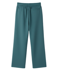 Teal Green Wide Leg Sweatpants Women <b>Elastic</b> Waist Drawstring Casual Lounge Pants Loose Fit OEM Custom Bulk Manufacturer Supply - Product Image 5