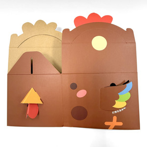 Multi-Layer Corrugated Board Handbag-Shaped Slotted Gift Box with Four-Color Laminate Printing for <b>Egg</b> <b>Storage</b> Supplements - Product Image 2
