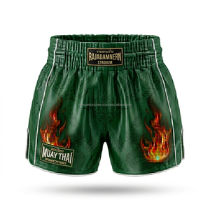 Factory Direct Wholesale Muay Thai Shorts Custom Design Satin Kickboxing <b>Trunks</b> Premium Boxing Training Shorts - Product Image 5