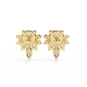Pendientes Aries Jewel de Diseño Clásico con Diamantes Cultivados en Laboratorio de Corte Mixto, Oro de 14K, Certificados por IGI, Ideales para Regalo, Fiestas y Aniversarios - Product Image 2