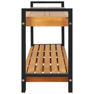 Panca da Giardino in Legno di Teak Massiccio 160 X 30 X 50 cm con Vano Portaoggetti Marrone - Product Image 3