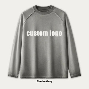 Camisetas de Manga Larga Lisas al por Mayor, Camisetas de Color Sólido Personalizadas, Camiseta de Manga Larga de Algodón con Logotipo Personalizado para Hombre - Product Image 4