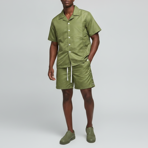 Vente flash : Ensemble court coupe-vent en nylon respirant pour homme, avec logo personnalisé, idéal pour l'été, séchage rapide, boutons-pression, tenue de plage, deux pièces - Product Image 5