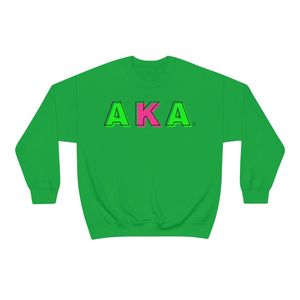เสื้อสเวตเชิ้ตกราฟิกตัวอักษรสีเขียว ดีไซน์แต่งสีชมพู ผ้าฝ้ายฟลีซ คอกลม แขนยาว เสื้อผ้าแฟชั่นลำลองสำหรับผู้หญิง - Product Image 1