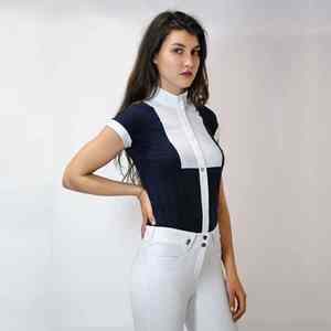 Camisa de Equitación de Manga Corta para Mujer, de Alta Calidad, Tejido Premium de Lujo, Aspecto Elegante, Secado Rápido - Product Image 6